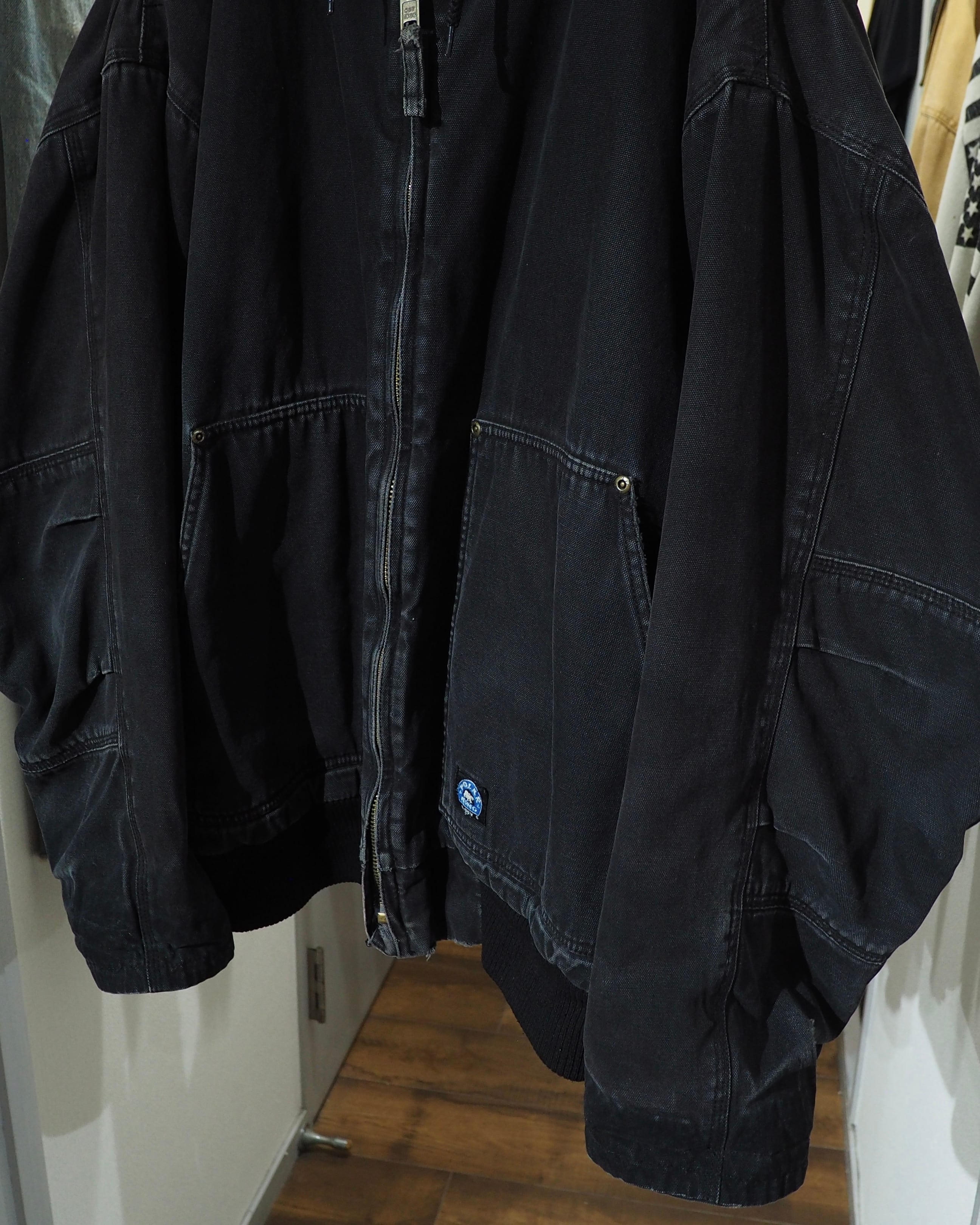 " Special - 墨黒 " Beautiful Fade × Aging Vintage Loose Active Jacket