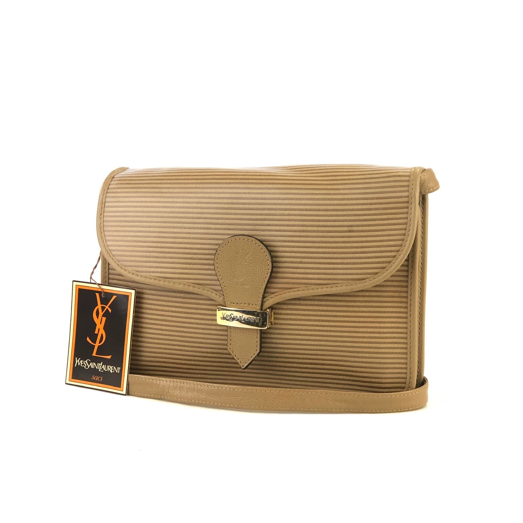 Yves Saint Laurent イヴ ・サンローラン YSL型押し フロントロック