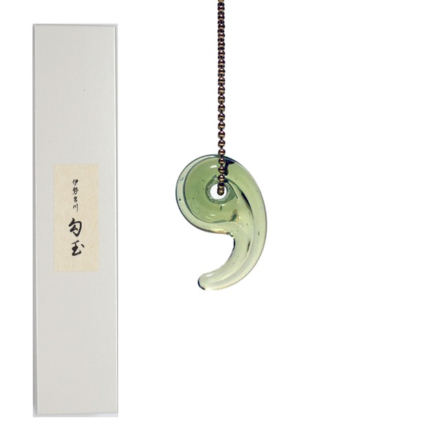 CMC 波動転写勾玉 電磁波防御 電磁波防止 伊勢宮川特製 Magatama X Green