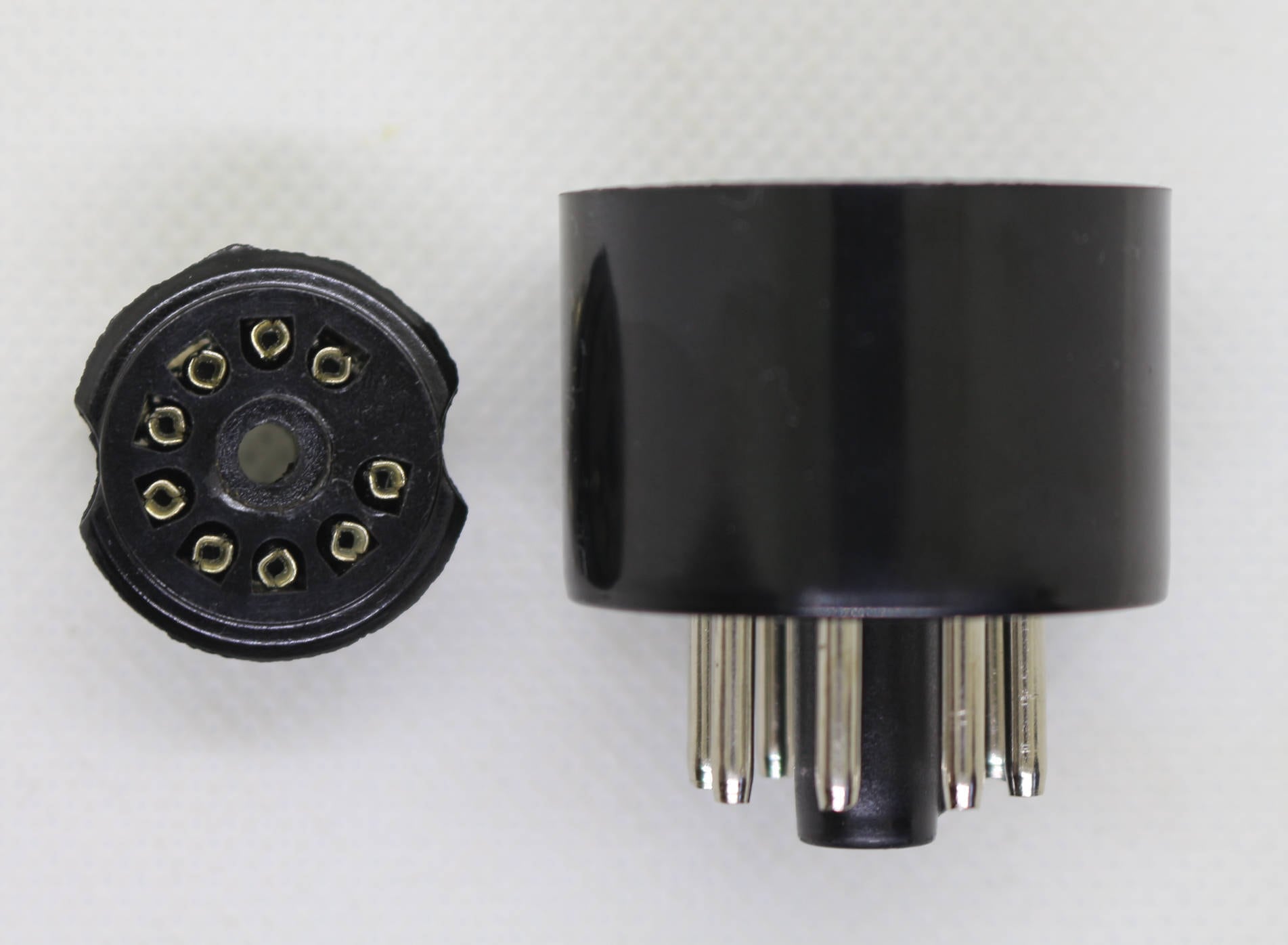 1セット 真空管 変換ソケット自作 セット MT9〜GT8 黒 9ピンから8ピン