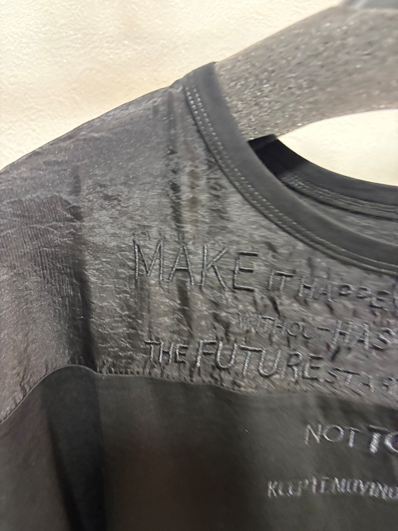 【LUGIVA】 オーガンジー切り替え　ドロップシルエットカットソー　202680