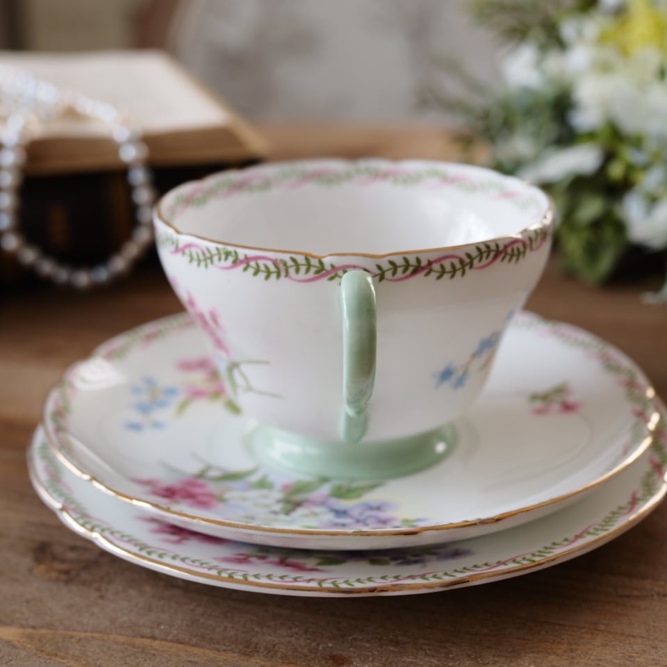 美品】シェリーSTOCKSストックス トリオ カップ＆ソーサー イギリス