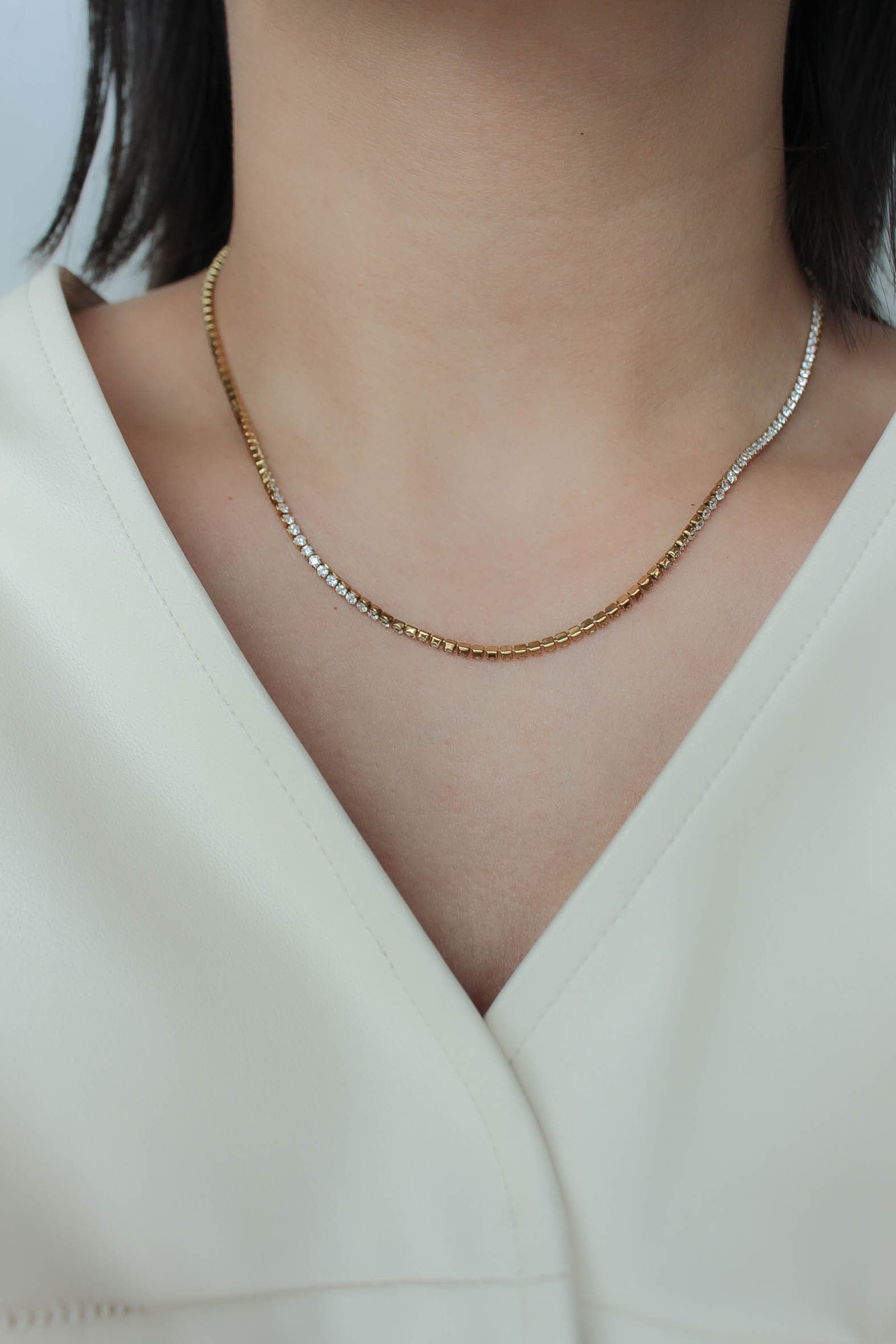 Tennis Necklace | ebine(エビネ)|金属アレルギー対応アクセサリー