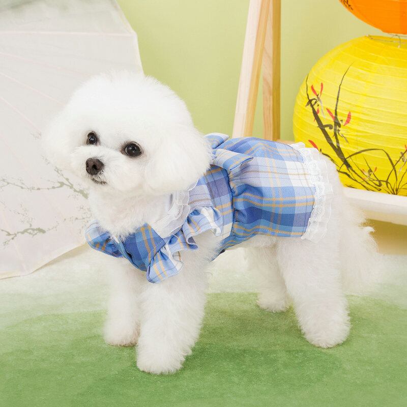 犬服　赤ドットフリルワンピース　ハンドメイド 犬服赤ドットフリルワンピースハンドメイド