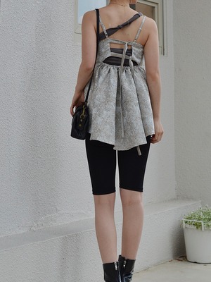 Flower Jacquard Camisole / GREIGE