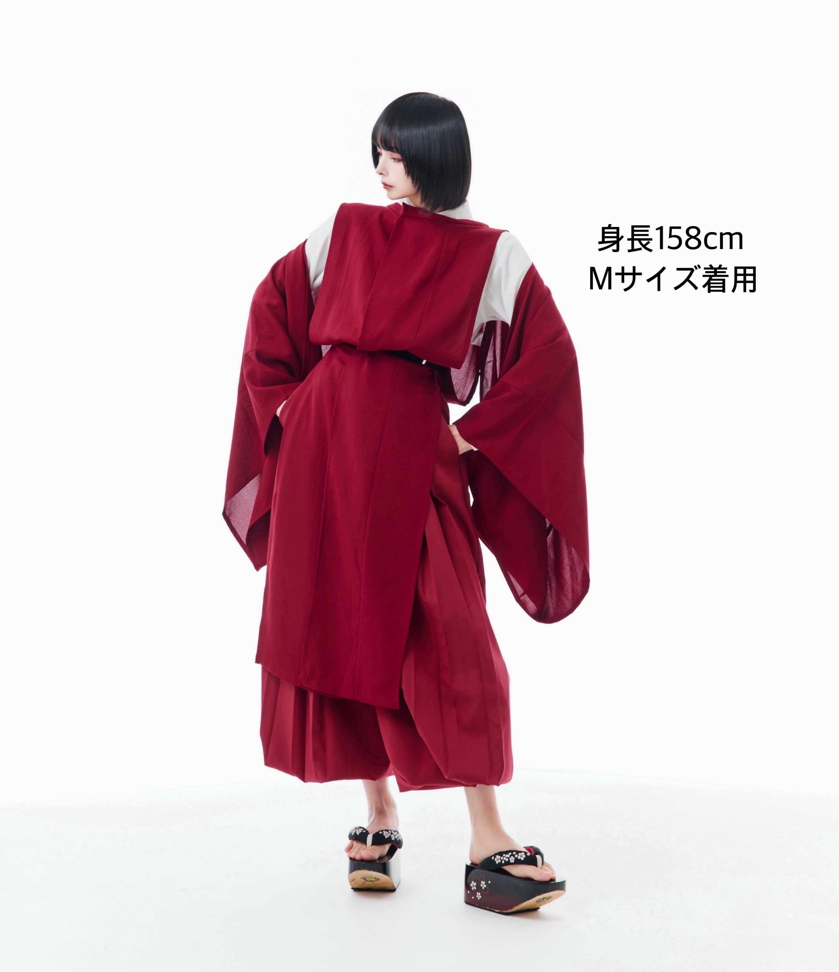 平安人を呼べ 夏の平安モードロング ワインレッド | MISAMARU
