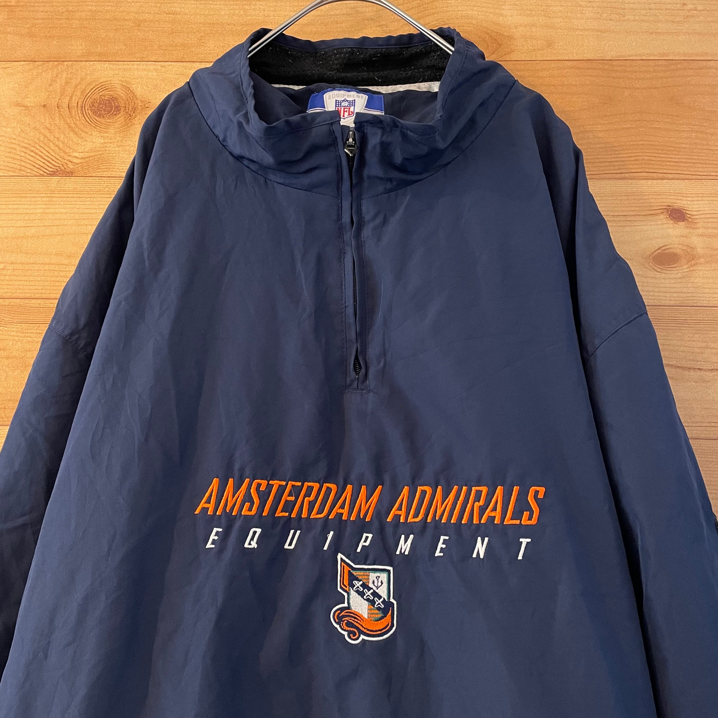 Reebok】NFL ナイロンジャケット ゆるだぼ ハーフジップ プルオーバー  