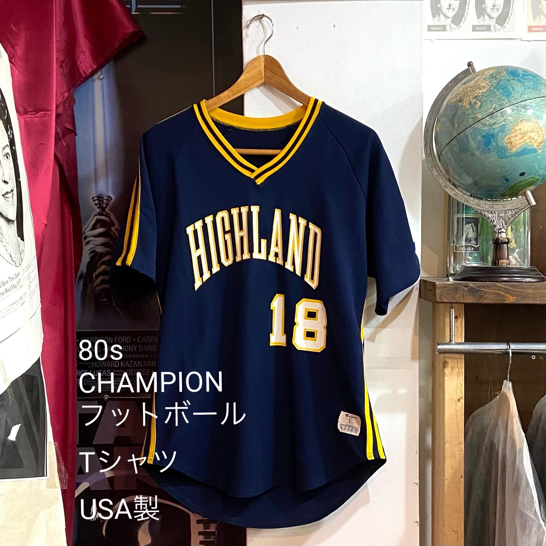 チャンピオン USA製 Champion 80s 80年代 - フットボールTシャツ 