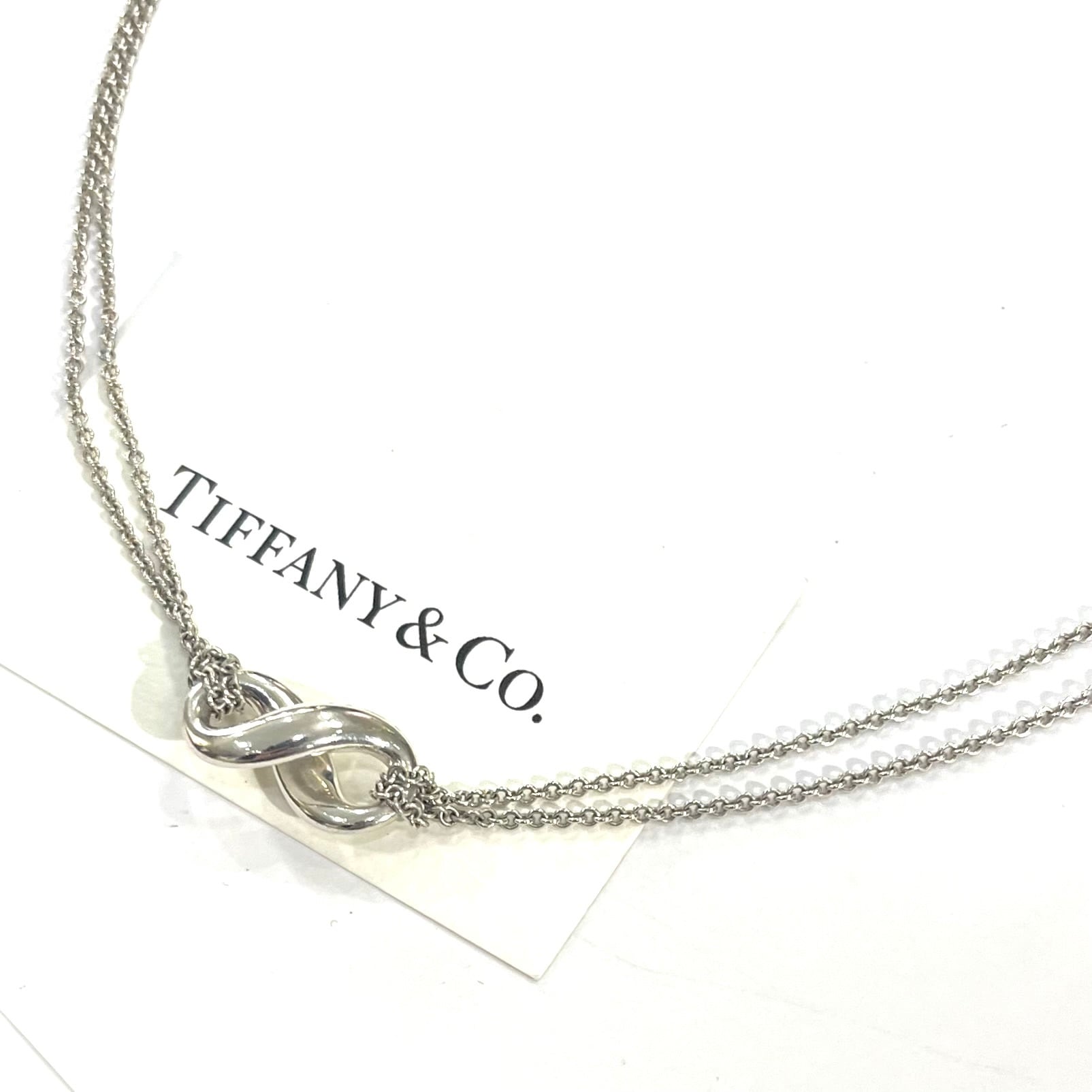 限定価格【TIFFANY&Co.】2745 ダブルチェーン 立体インフィニティ