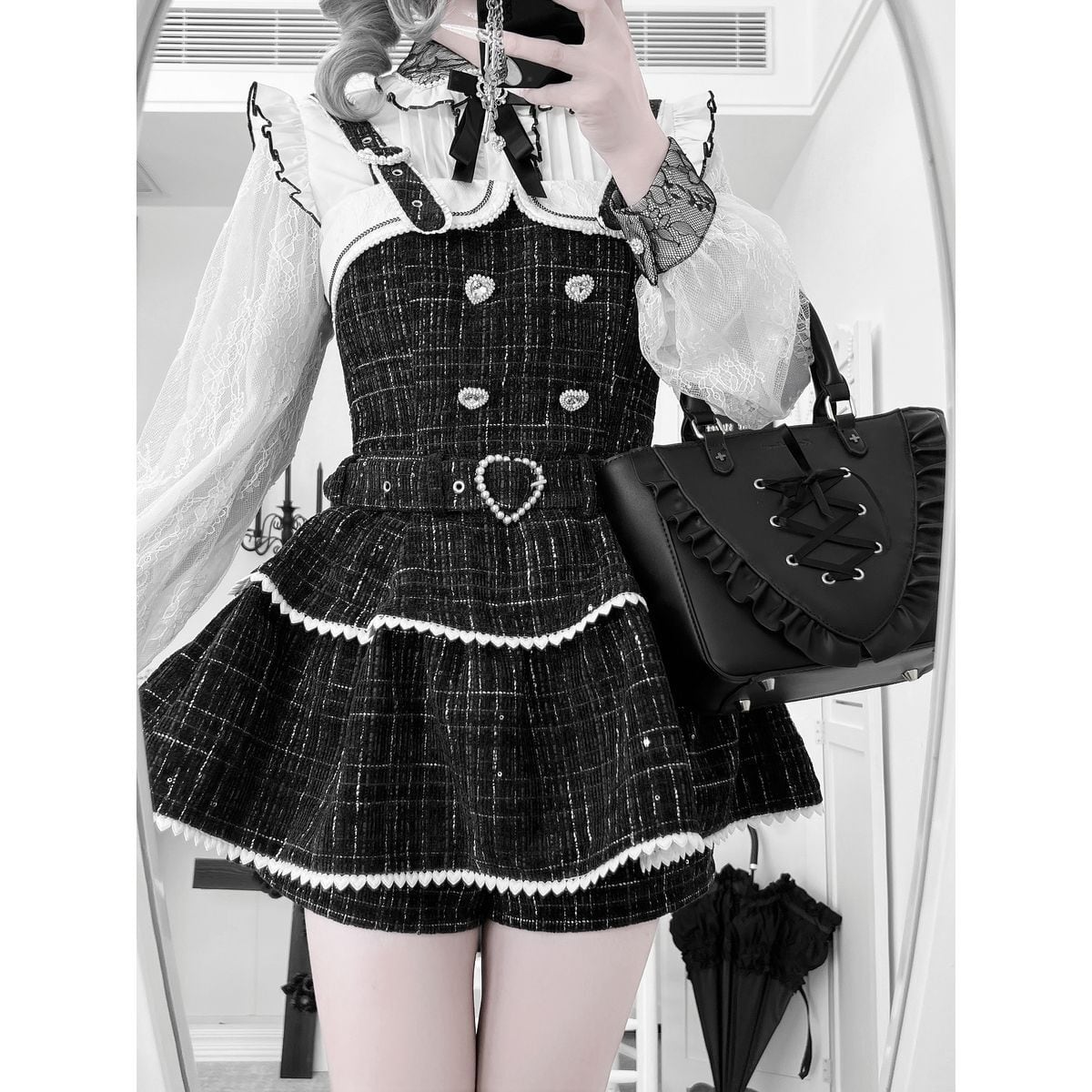 地雷系・量産型チェック柄JSKセットアップ：JSK | Maiden's Rêve