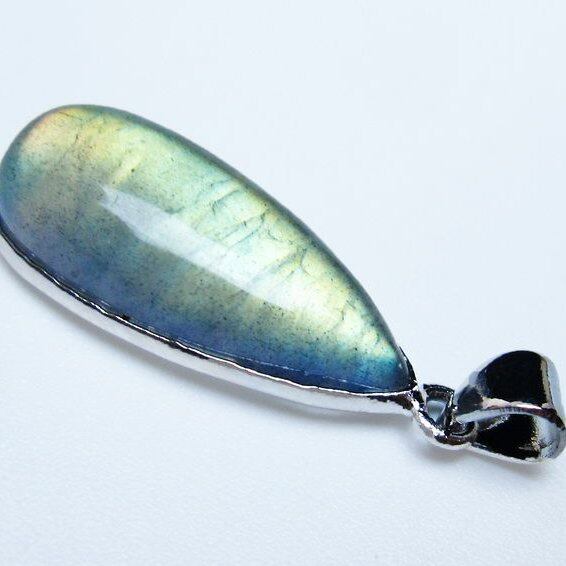 ラブラドライト ペンダント 一点物 メール便可 [M便 1/20] 112-11732