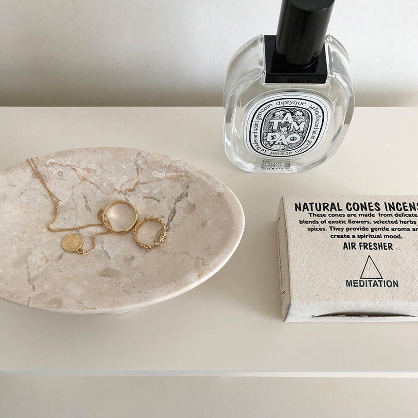 marble oval tray / マーブル オバール トレー アクセサリー オブジェ