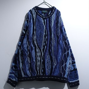 90s “COOGI” Multicolor 3D Pattern Design Cotton Knit