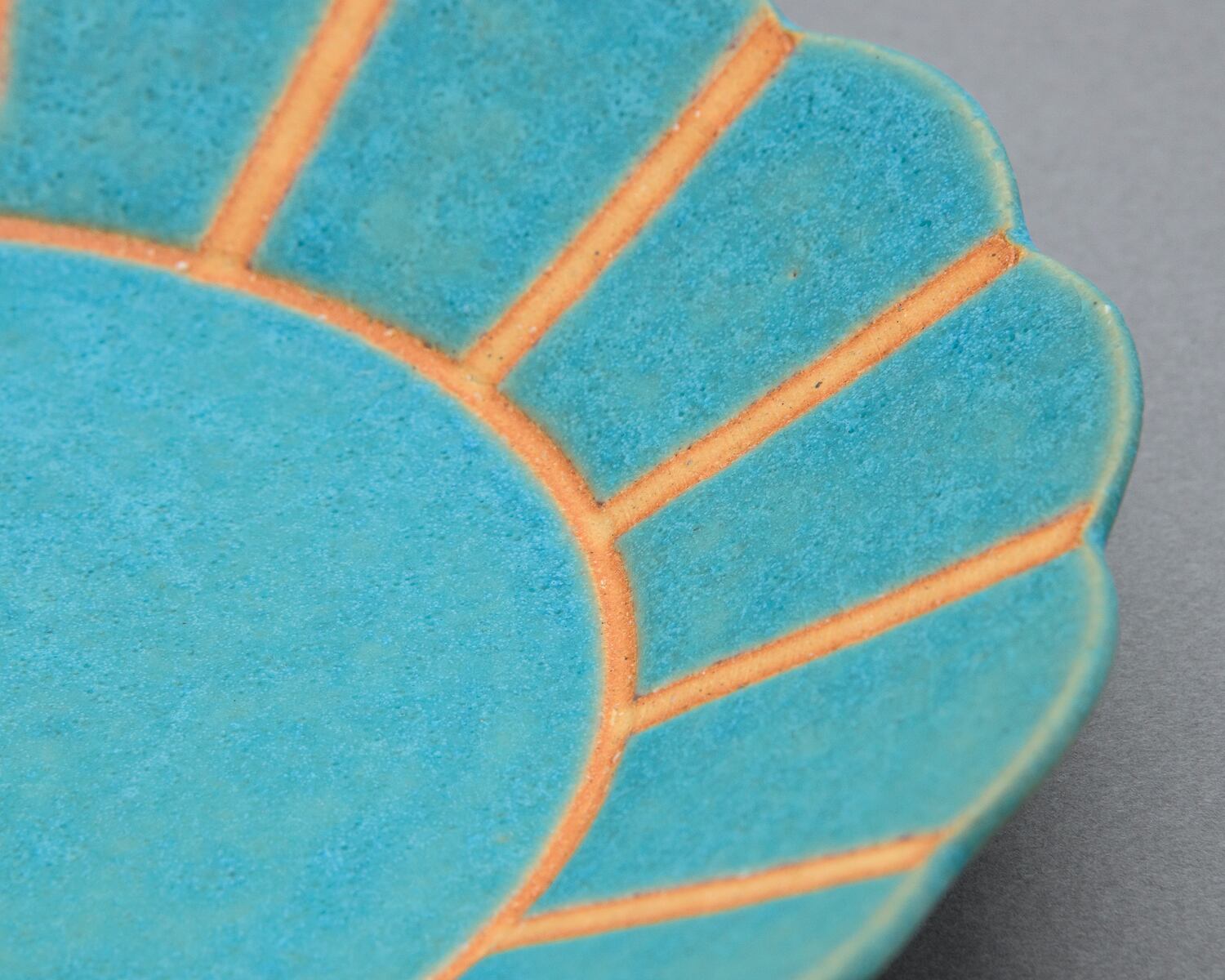 花皿／ライン／トルコ青UTSUWA