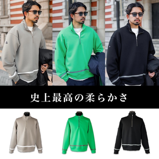 【最高の着心地】Stretch Over Half-zip【即日発送】