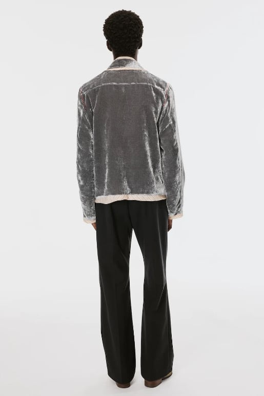 26SS】 MASU UNEVEN VELVET JACKET (CHARCOAL) M26U6BL004 | IAAAM