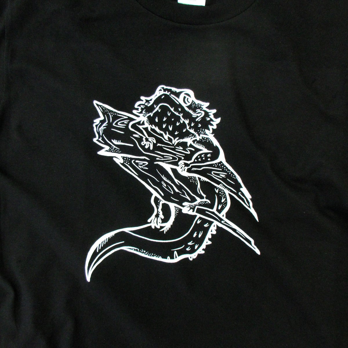 フトアゴヒゲトカゲ Tシャツ am86 線画 爬虫類 アニマル