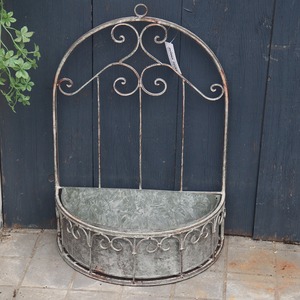 シャビーウォールラウンドプランター　壁をオシャレに　シャビーシック　