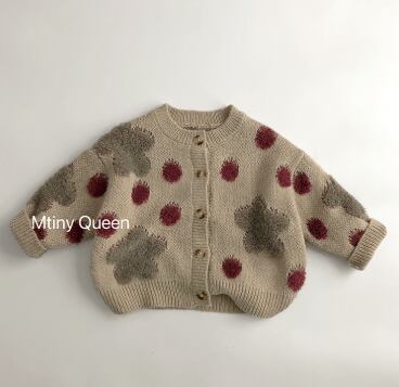 2024秋新作★子供服 キッズ トップス ニット カーディガン 80-130CM