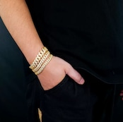 【Ice128】Moissanite Iced Out Prong Chain Bracelet(6mm)