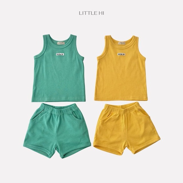 【取寄/韓国直送】LITTEL HI  26/SM リトルポップリブ上下セット｜夏服｜韓国子供服
