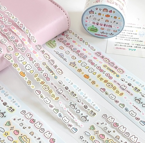 MO474 Molinta【罫線 分割线简单贴贴】マット紙 型抜き テープ