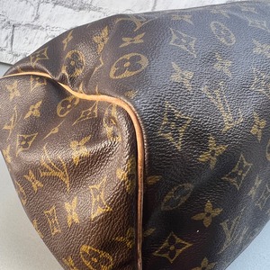 LOUIS VUITTON ルイヴィトン スピーディ モノグラム レザー ハンドバッグ ブラウン A-9727