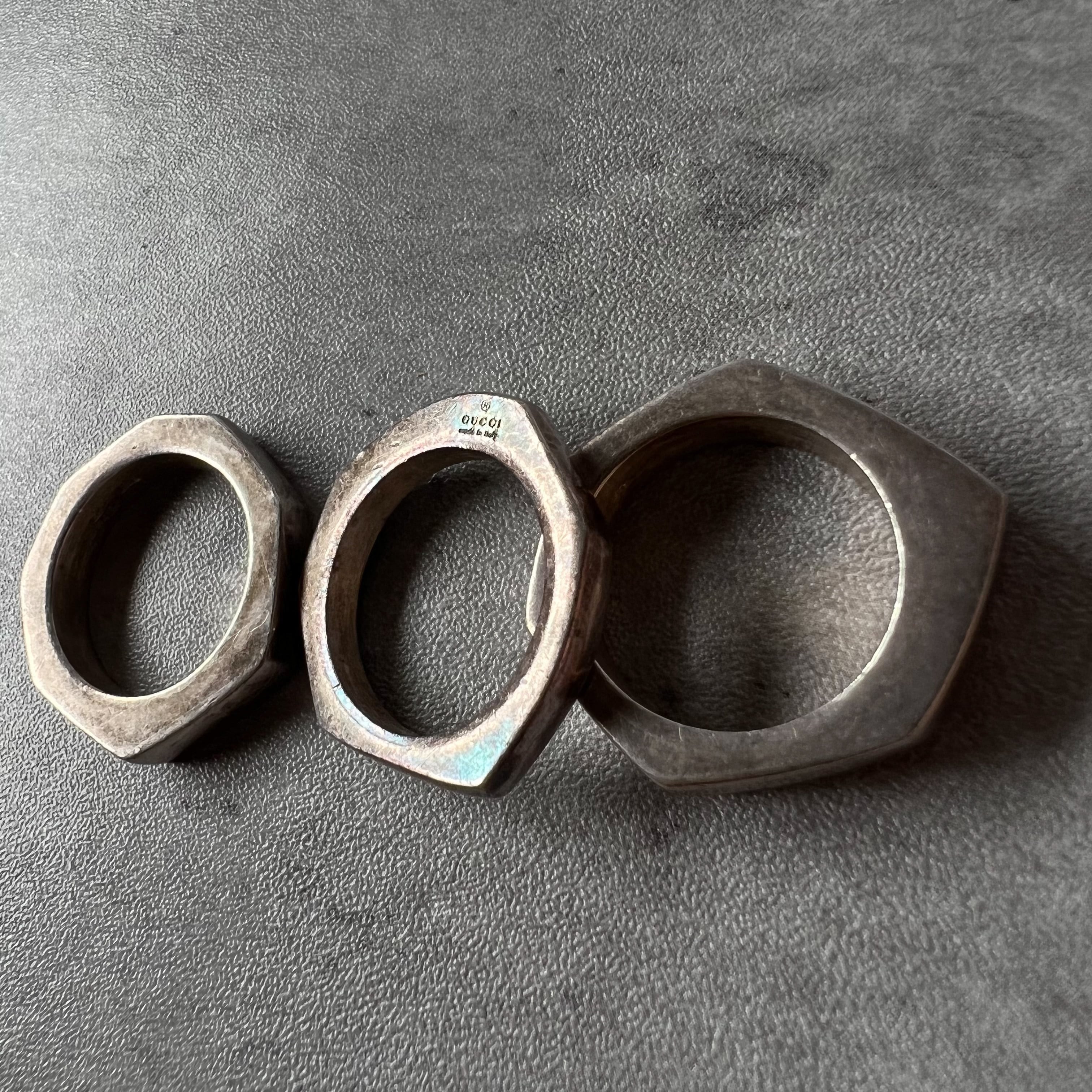 GUCCI” Triple ring silver 925 made in italy グッチ 3連リング