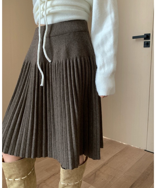 ニットプリーツスカート【s-60103】