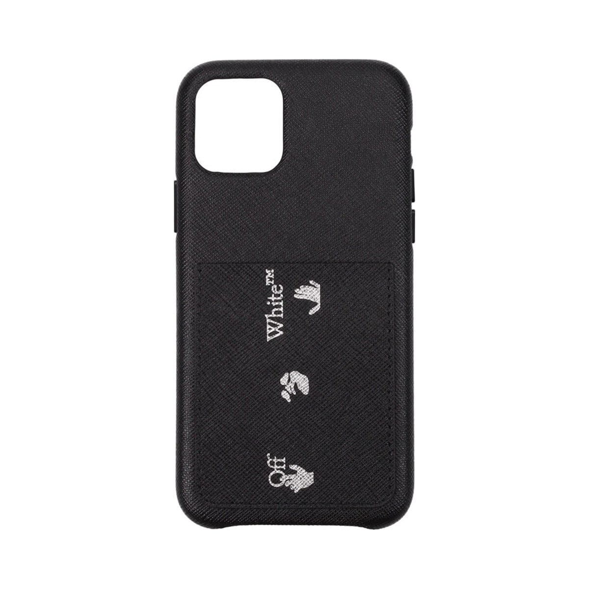 OFF-WHITE オフホワイト メンズ iPhoneケース レザー ブラック