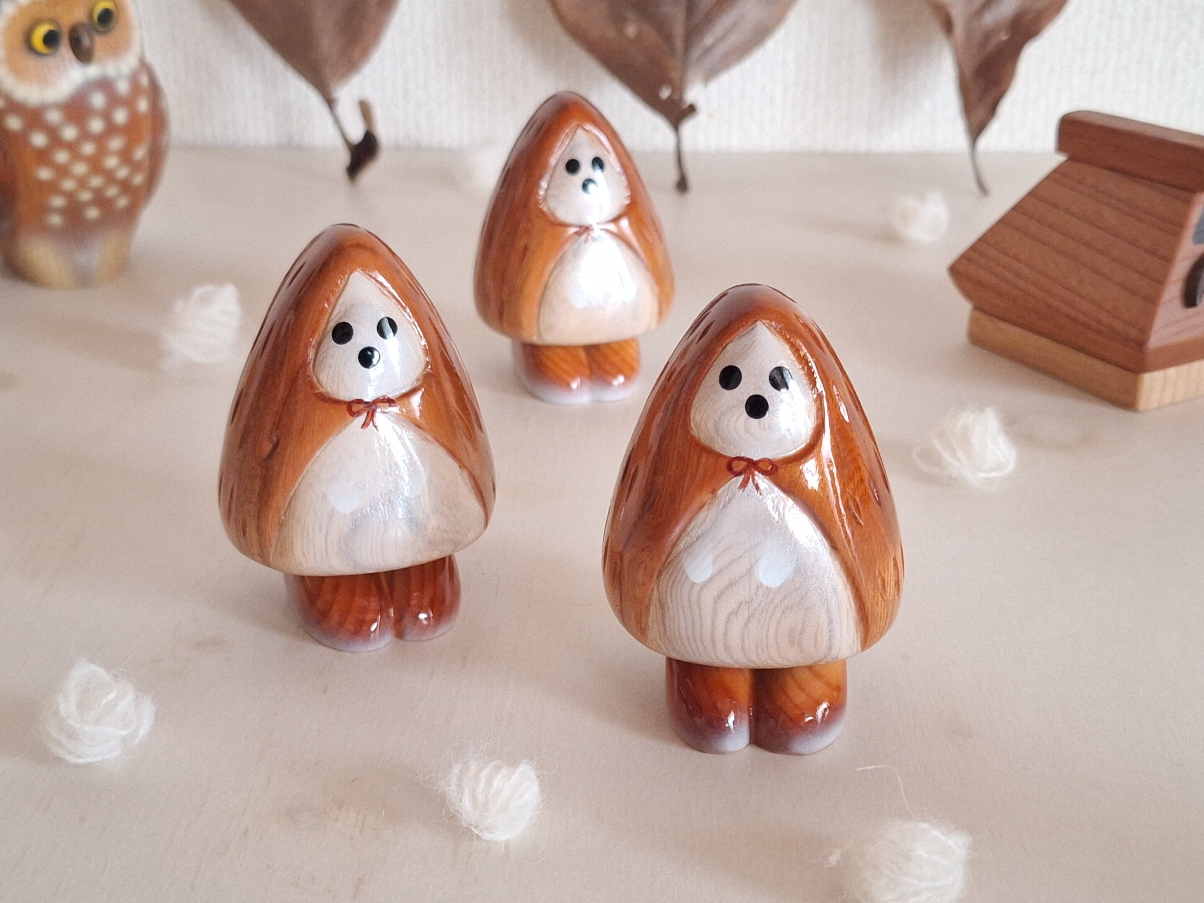 雪ん子 yukinko / yokai | 工房西岡 woodcraft animals