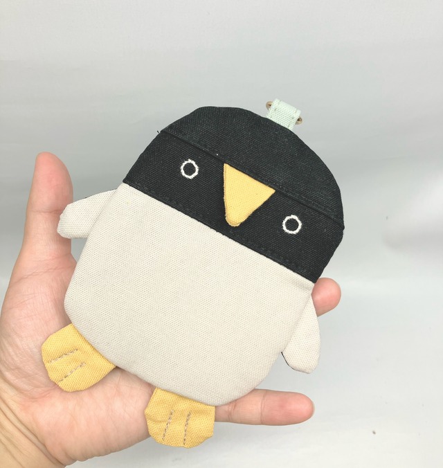 パスケース　ペンギン｜とりさん工房ーかわいいハンドメイドポーチ