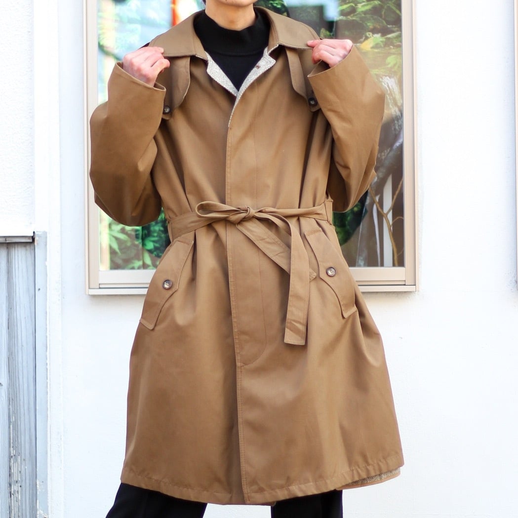 1980's Christian Dior マスタードブラウン シングルトレンチコート