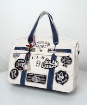 -数量限定-【直営限定ITEM】TYPE-C バイカラーワッペンターンロックハンドバッグ CQ-49510H