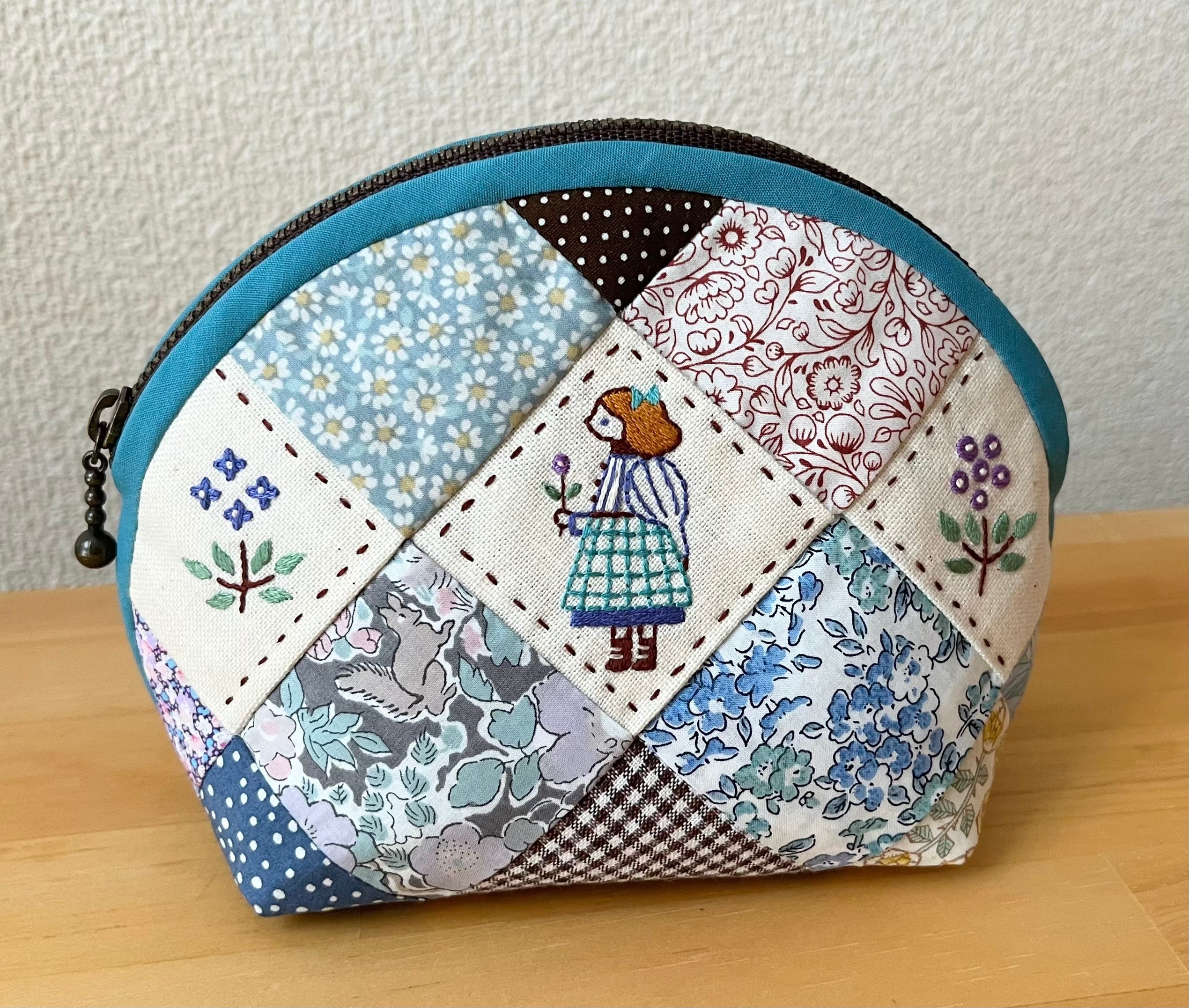 CAHIER刺繍教室　教材キット「刺繍のパッチワークポーチ」 | CAHIER webshop powered by BASE