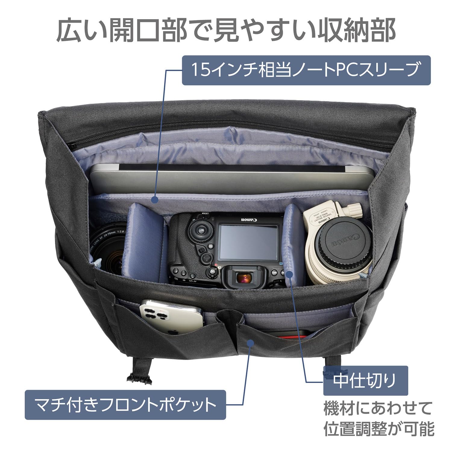 ハードシェル撥水カメラバッグ サイドアクセス対応のスリングタイプ ハードシェル撥水カメラバッグ サイドアクセス対応のスリングタイプ 2