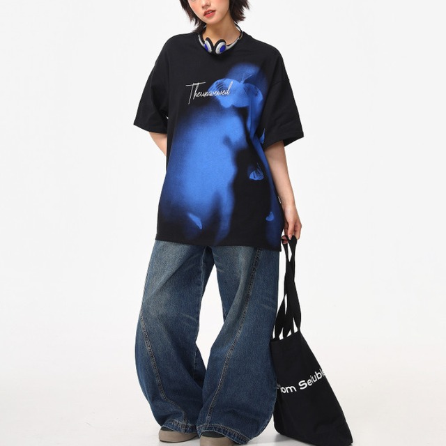 art-gradient short-sleeve tee　アートグラデーション半袖ティー　J2038
