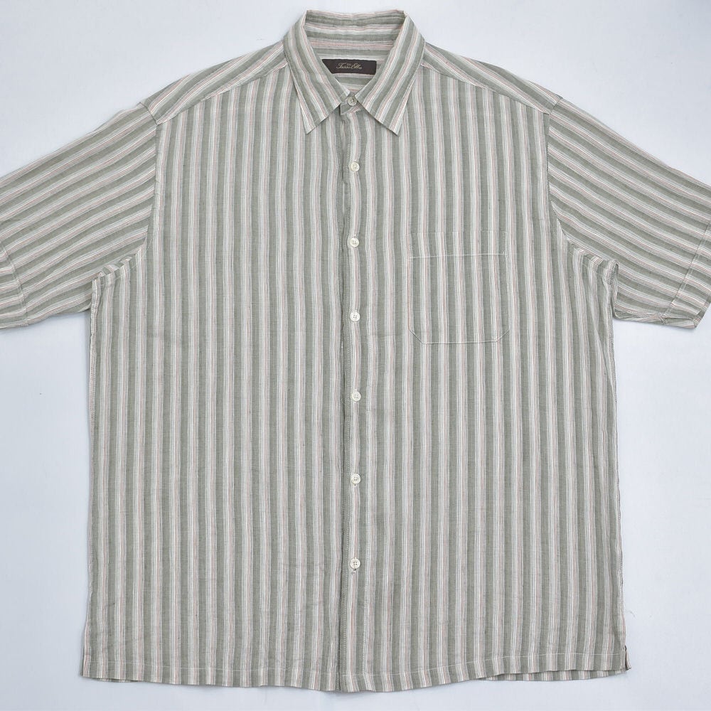 90～00s Tasso Elba メイシーズ マドラスストライプ コットンブレンド