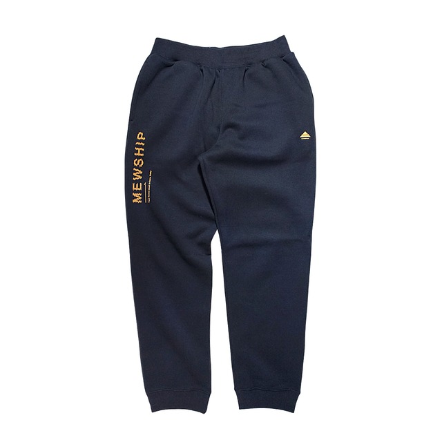 Lo-Fi LOGO light sweat pants <Navy×Yellow> - メイン画像