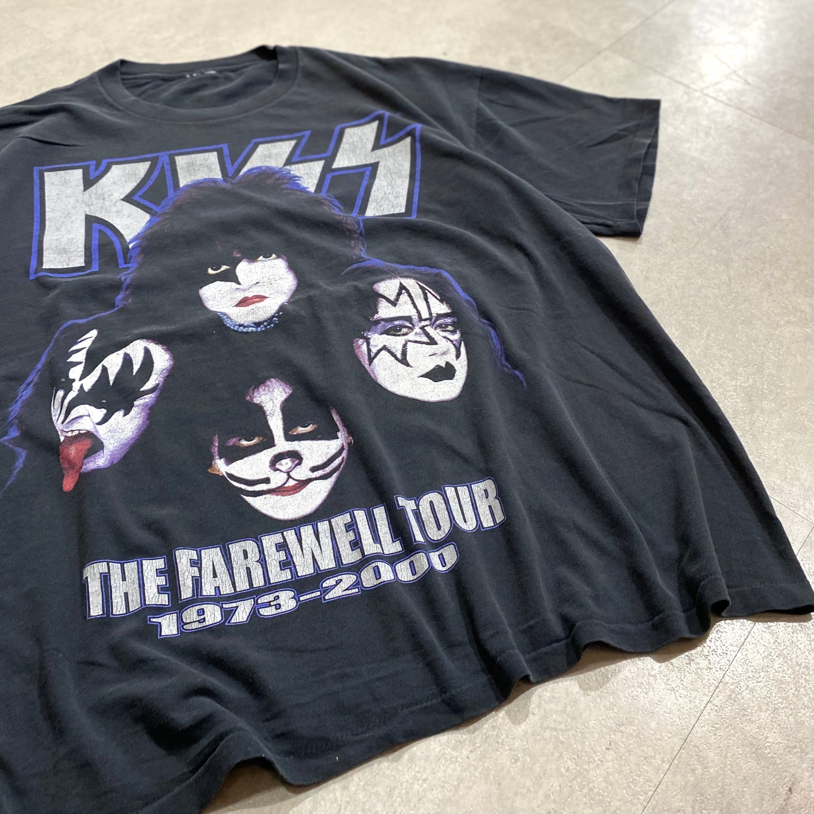 新品未使用品　KISS キス　バンドTシャツ 90sプリント　加工　L