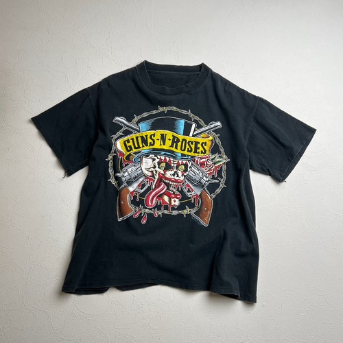 90s Guns N' Roses　ガンズアンドローゼス　フェード　両面プリント　バンド　Tシャツ　