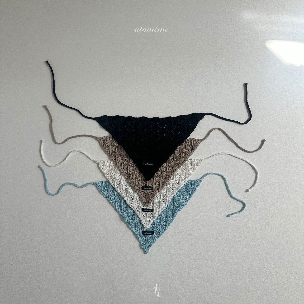 ꒰ 即納 ꒱ linen crochet bandana / atomeme