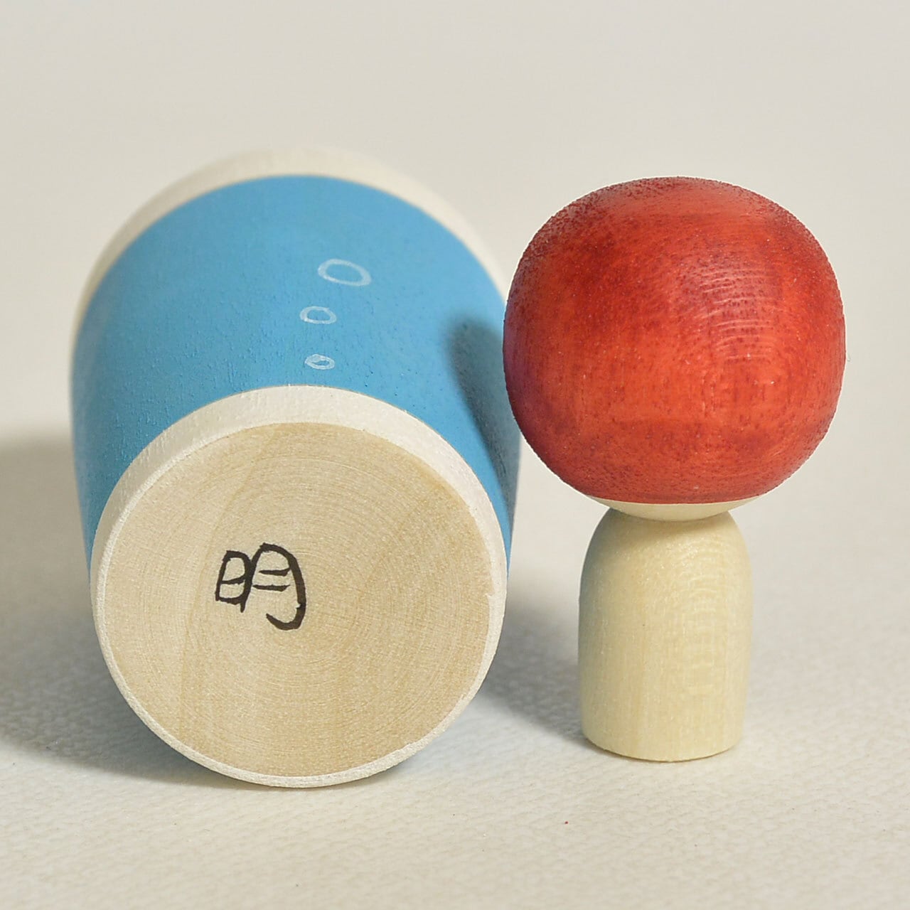 クリームソーダちゃんえじここけし 約2寸 約6cm 鈴木明 工人（作並系