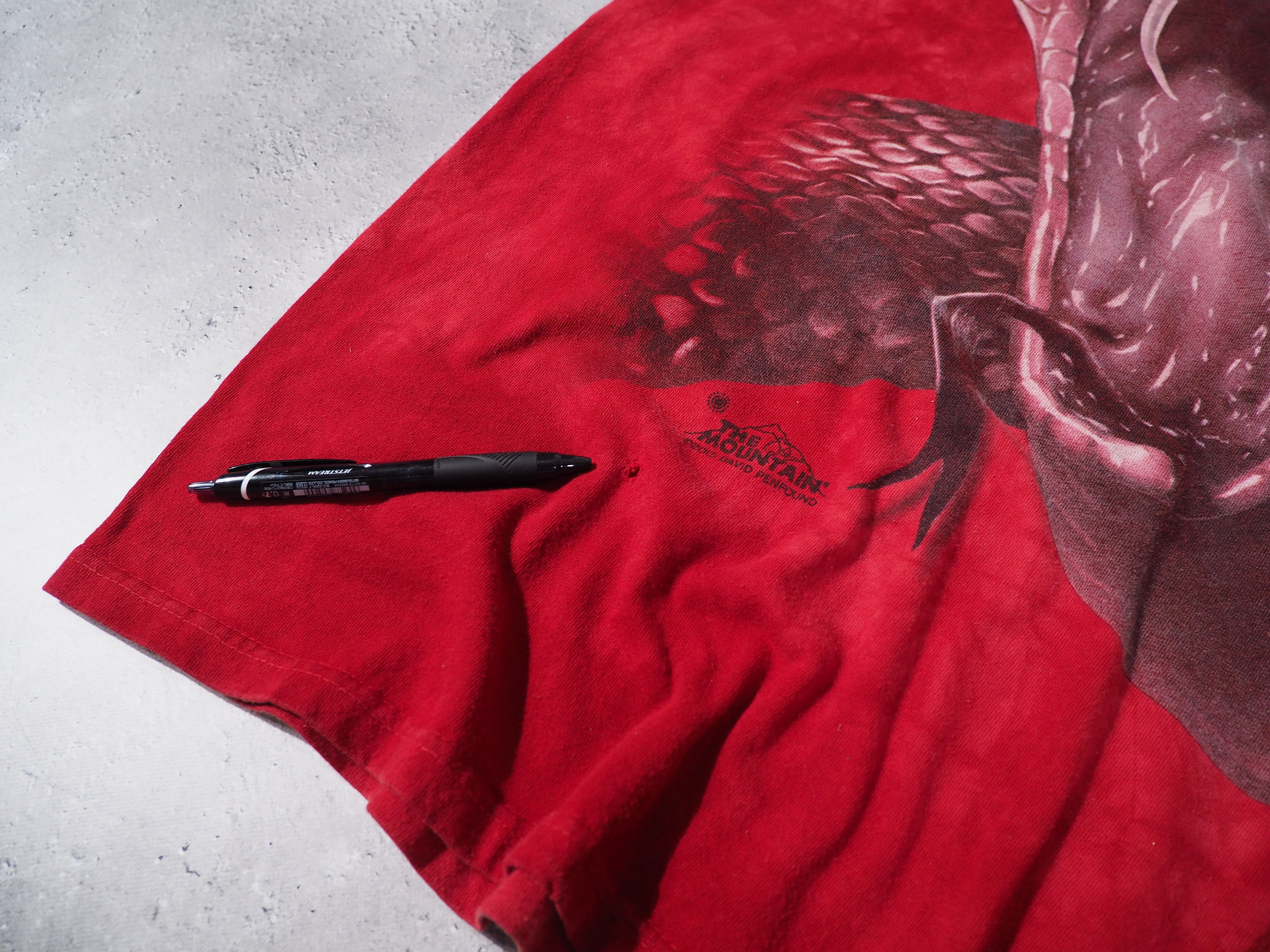 憤怒 - Huge viper printed Yarn-dyed loose Tee