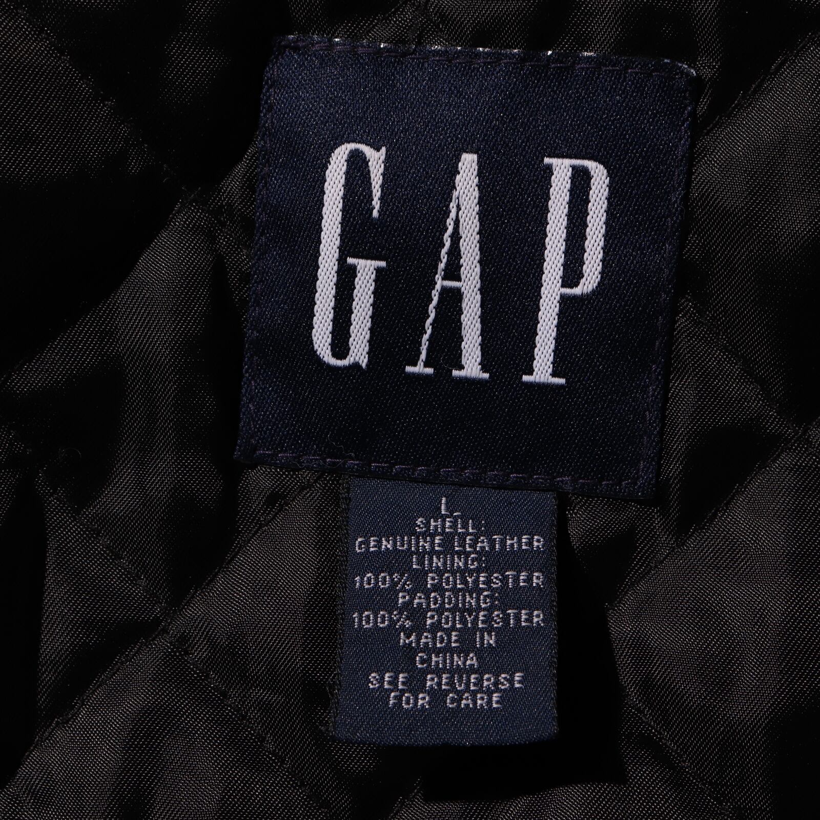 美品 OLD GAP L レザージャケット オールドギャップ 本革 革ジャン 黒