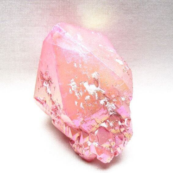 オーラクリスタル 原石 ローズピンク エレスチャル オーラ水晶 一点物 171-8639