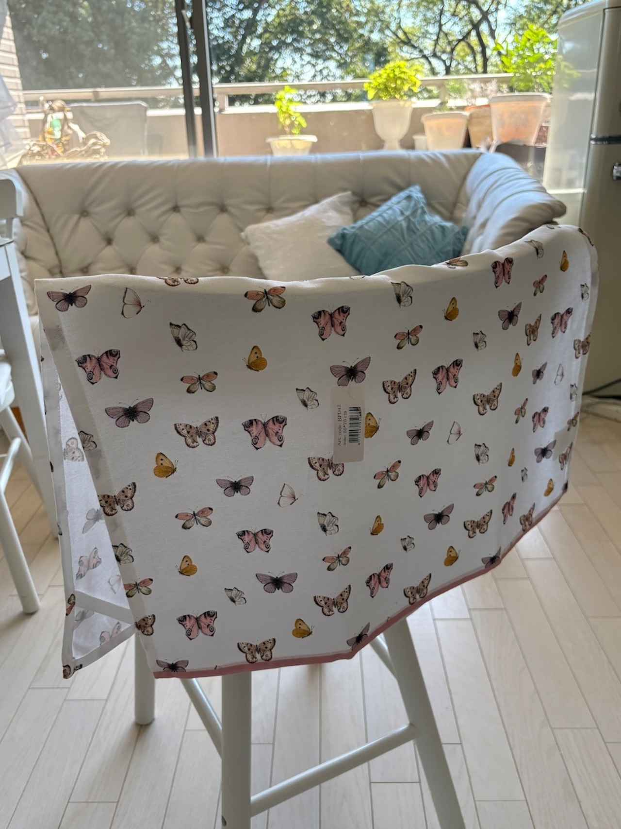 オランダのティータオル 【パピヨン】綿100%  クレア&イーフ Clayre & Eef ループ付き 50x70 cm 花柄 動物柄 ファンタジー 童話の世界 北欧 かわいい 柄 デザイン 動物 森 花 ローズ キッチンクロス キッチンタオル  ディッシュタオル ディッシュクロス ふきん コットン