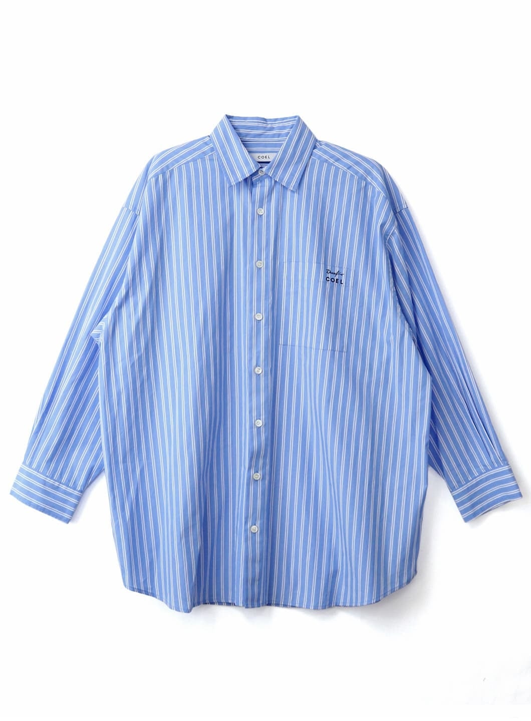 COEL(Ladies)】COEL×Desafioバックロゴビッグシャツ ブルーM 