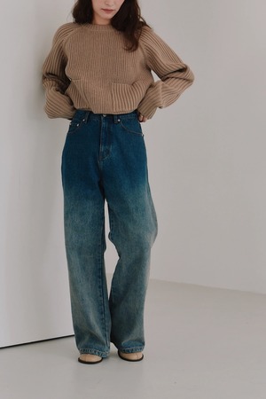 【Hella ヘラ】GRADATION DENIM PANTS グラデーションデニムパンツ h253-30 (2COLORS)
