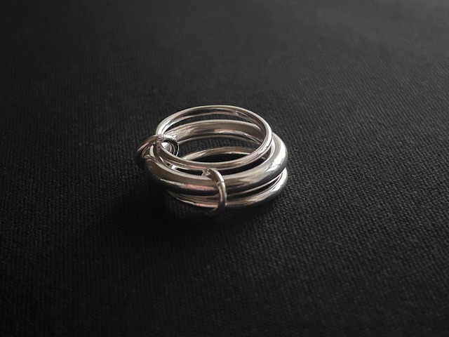 #212 three stacking ring silver925